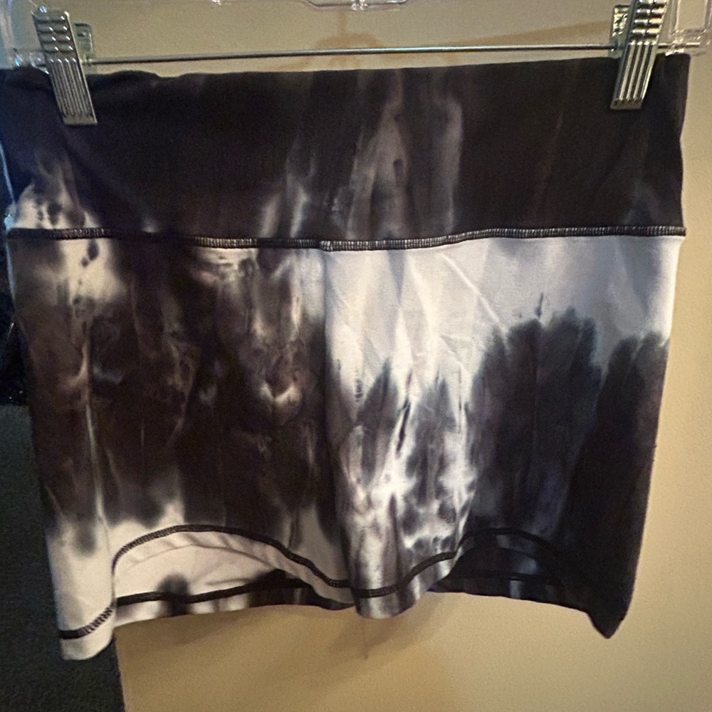 Black and White Tie-Dye Shorts